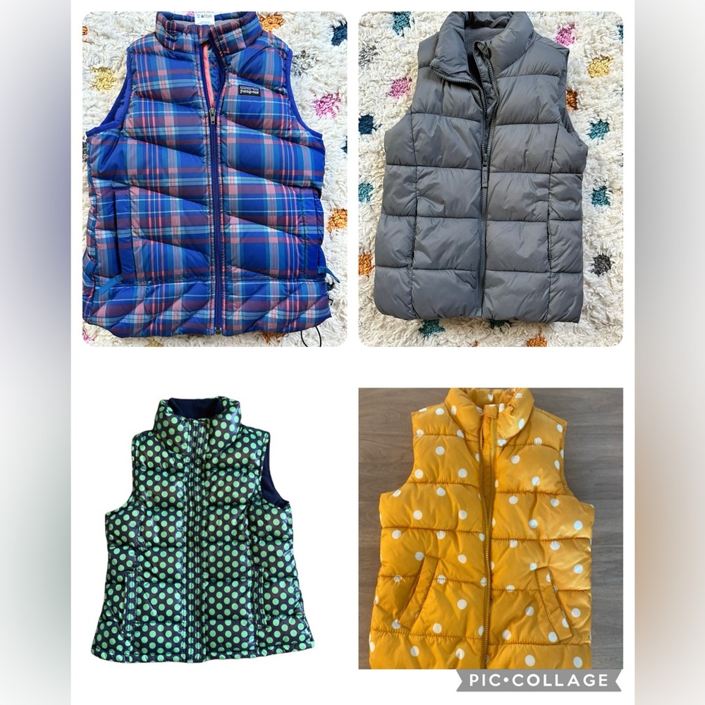 4 adorable Girls vests size 8